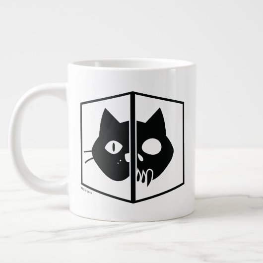 Schrödinger Cat Graphic Jumbo-Tasse (Links)