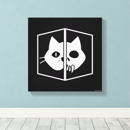 Schrödinger Cat Graphic Leinwanddruck (Insitu (Holzboden))