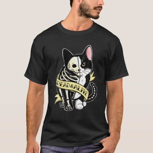 Schrodinger Cat Tattoo T-Shirt (Vorderseite)