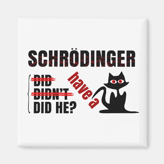 Schrodinger-Dillema Magnet (Vorne)