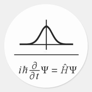 Schrödinger Equation Runder Aufkleber