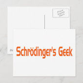 Schrodinger-Geek Postkarte (Vorne/Hinten)