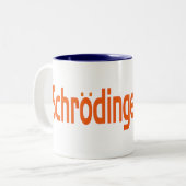 Schrodinger-Geek Zweifarbige Tasse (Vorderseite Links)