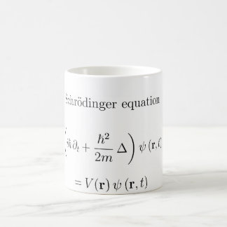 Schrodinger Gleichung mit Namen Kaffeetasse