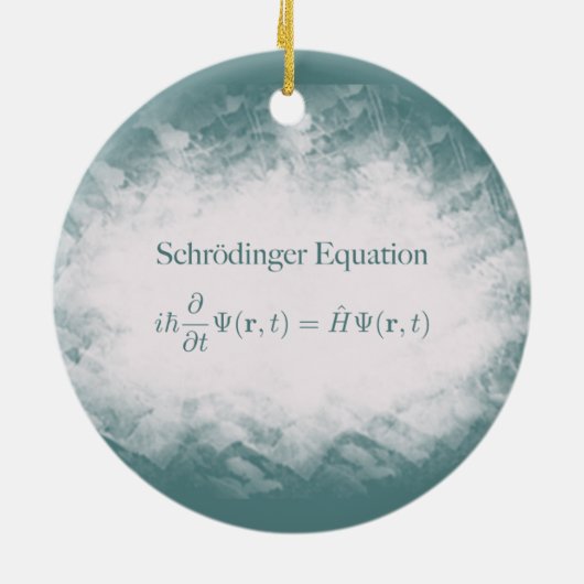 Schrödinger Gleichungs-Mathe-u. Physik-Verzierung Keramik Ornament (Hinten)