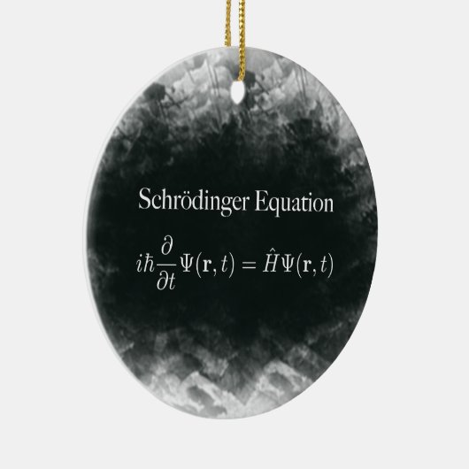 Schrödinger Gleichungs-Mathe u. Quantums-Physik Keramikornament (Rechts)