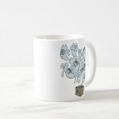 Schrödinger Katze 9 Leben Kaffeetasse (VorderseiteRechts)