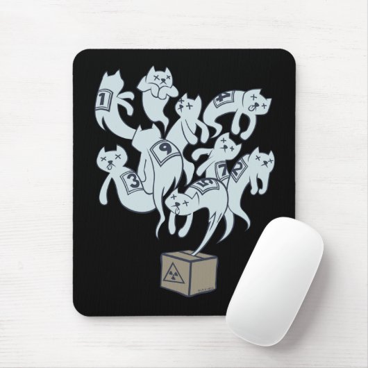 Schrödinger Katze 9 Leben Mousepad (Mit Mouse)