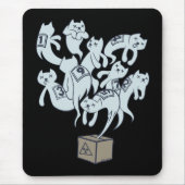 Schrödinger Katze 9 Leben Mousepad (Vorne)