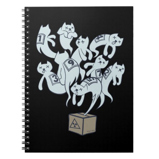 Schrödinger Katze 9 Leben Notizblock (Vorderseite)