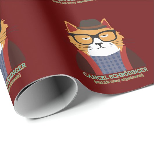 Schrodinger-Katze Geschenkpapier (Rolleneckpunkt)