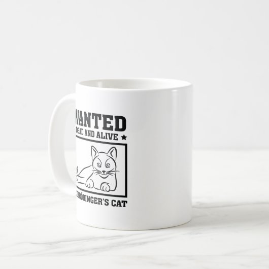 Schrodinger-Katze Kaffeetasse (Vorderseite Links)