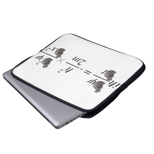 Schrodinger-Katze Laptopschutzhülle (Vorne Knopf)