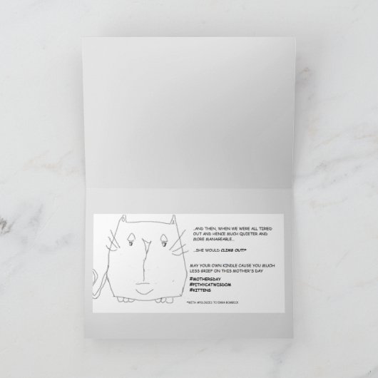 Schrodinger-Katze: Muttertag Karte (Innenseite)