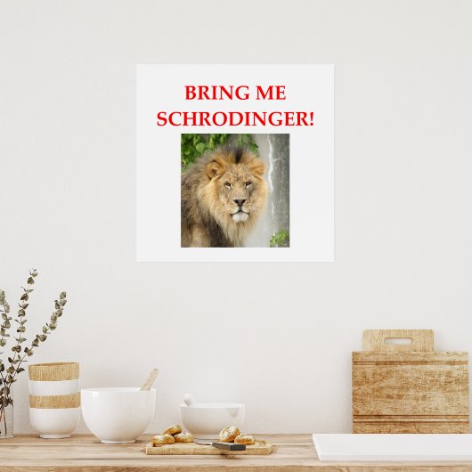 Schrodinger-Katze Poster (Küche)