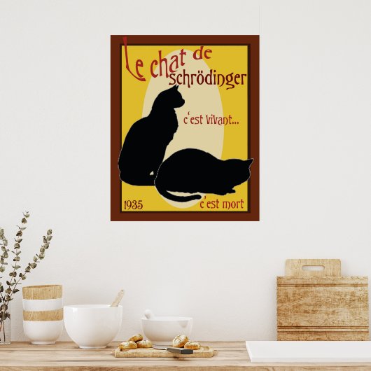 Schrodinger-Katze Poster (Küche)