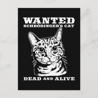 Schrodinger-Katze wollte tot oder lebendig Postkarte