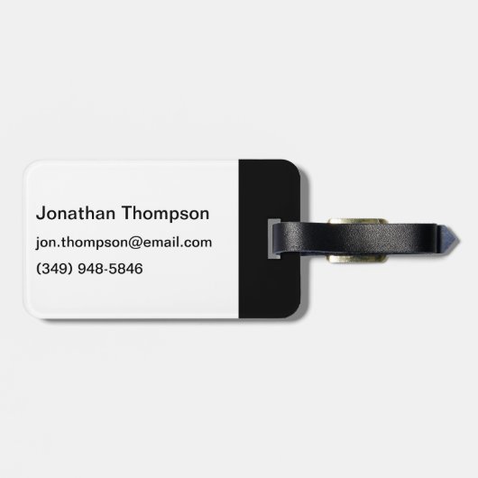 Schrödinger Katzen-Grafik Gepäckanhänger (Rückseite horizontal)