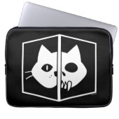 Schrödinger Katzen-Grafik Laptopschutzhülle (Vorderseite)