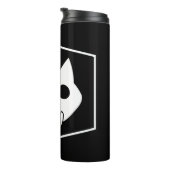 Schrödinger Katzen-Grafik Thermosbecher (Nach rechts gedreht)