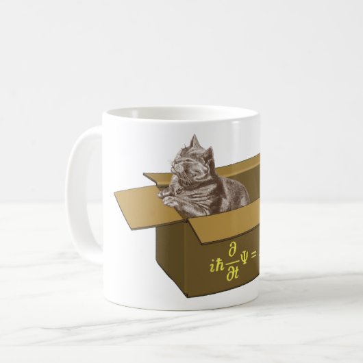 Schrodinger Katzenklo Kaffeetasse (Vorderseite Links)