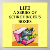 Schrodinger-Katzenwitz Poster (Vorne)