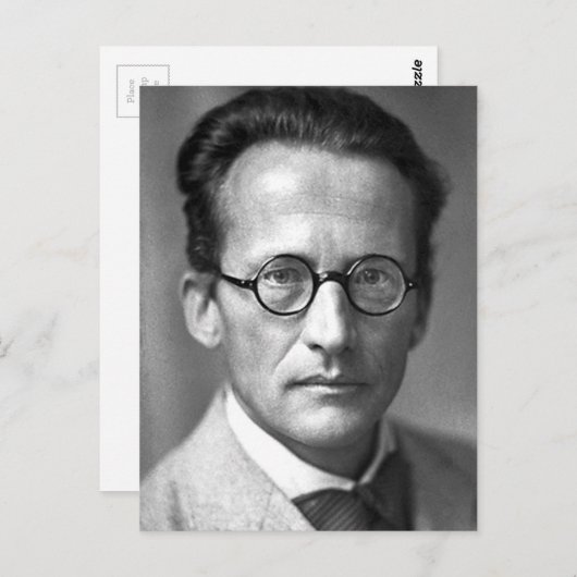 Schrodinger Postkarte (Vorne/Hinten)