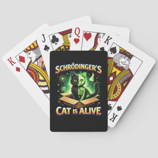 Schrödinger’s Curious Cat Spielkarten (Rückseite)