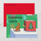 Schrodingers Cat and Nephew Christmas Postcard Postkarte (Vorne/Hinten)