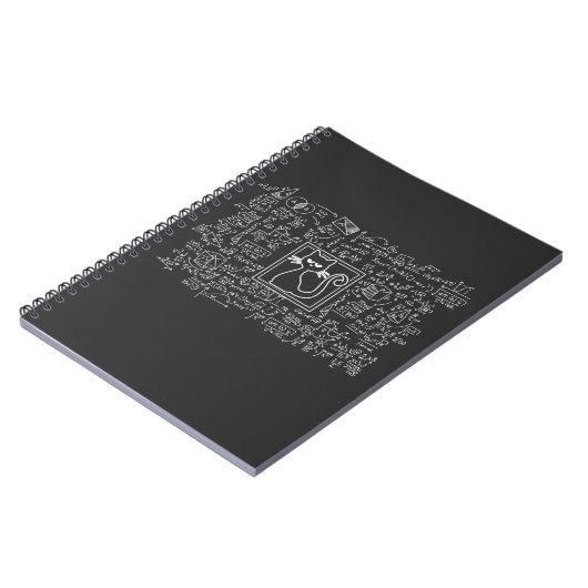 Schrodingers Cat Box Funny Science Nerd Physik Notizblock (Linke Seite)