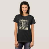 Schrodingers Cat Escape Plan, lustiges Quantum Phy T-Shirt (Vorne ganz)