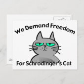 Schrodingers Cat Funny Geek-Spaß Postkarte (Vorne/Hinten)