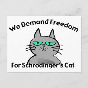 Schrodingers Cat Funny Geek-Spaß Postkarte