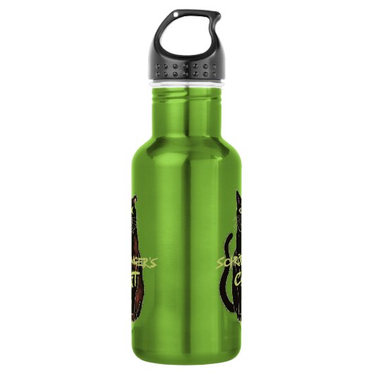 Schrodingers Cat Funny Physics Edelstahlflasche (Vorderseite)