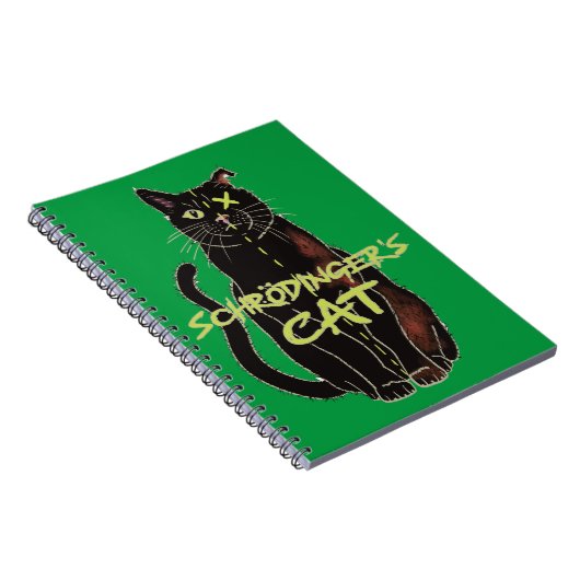 Schrodingers Cat Funny Physics Notizblock (Rechte Seite)