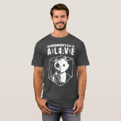 Schrodingers Cat Funny Science Cat Dead and Alive T-Shirt (Vorne ganz)
