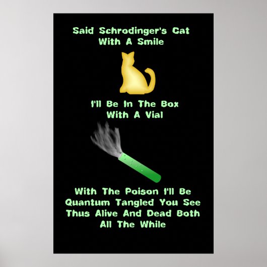 Schrodingers Cat Limerick Poster (Vorne)