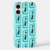 Schrödingers Cat Mid Century Modern blass blau