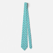 Schrödingers Cat Mid Century Modern blass blau Krawatte (Vorderseite)