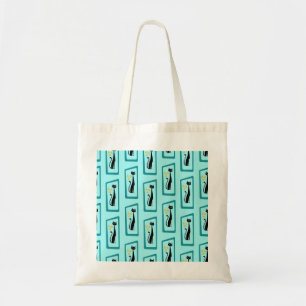 Schrödingers Cat Mid Century Modern blass blau Tragetasche