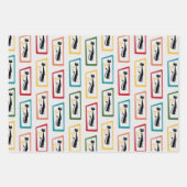 Schrödingers Cat Mid Century Modern farbig Geschenkpapier Set (Vorderseite 2)