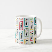Schrödingers Cat Mid Century Modern farbig Kaffeetasse (VorderseiteRechts)
