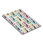 Schrödingers Cat Mid Century Modern farbig Notizblock (Rechte Seite)