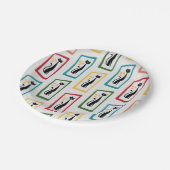 Schrödingers Cat Mid Century Modern farbig Pappteller (Schrägansicht)