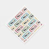 Schrödingers Cat Mid Century Modern farbig Serviette (Ecke)