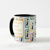 Schrödingers Cat Mid Century Modern farbig Tasse (Vorderseite Links)