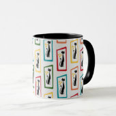 Schrödingers Cat Mid Century Modern farbig Tasse (VorderseiteRechts)