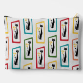 Schrödingers Cat Mid Century Modern farbig Zubehörtasche (Rückseite)