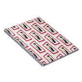 Schrödingers Cat Mid Century Modern Red Notizblock (Rechte Seite)