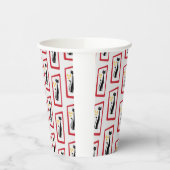 Schrödingers Cat Mid Century Modern Red Pappbecher (Links)